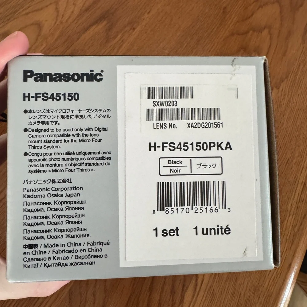 Panasonic Lumix G Vario 45-150mm Lens in Black
